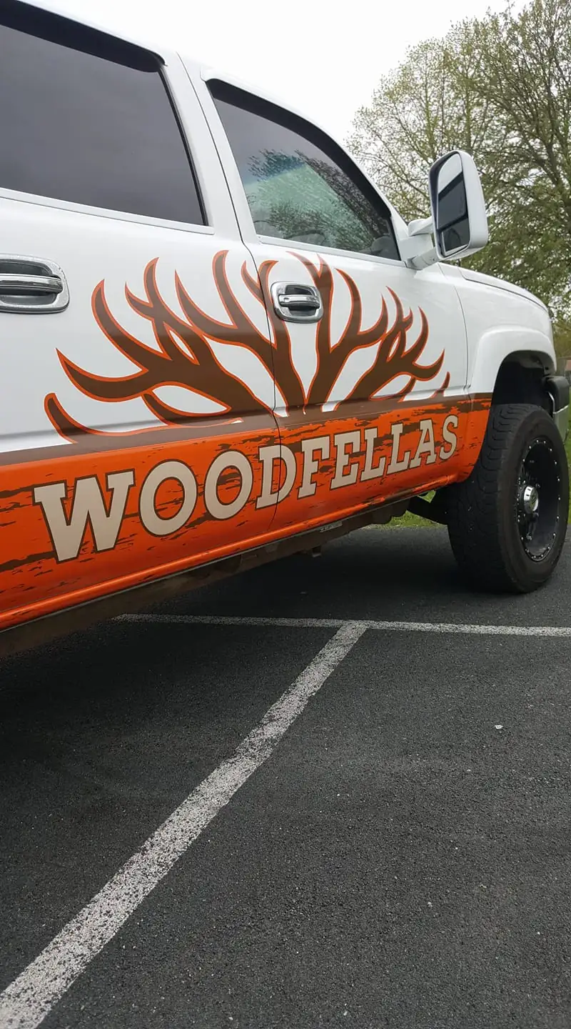 Woodfellas Lawn & Landscaping truck